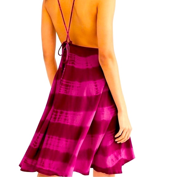 WOMENS We The Free People Women's Seashell Tie Dye Stripe Tunic Dress Size S - Picture 3 of 8